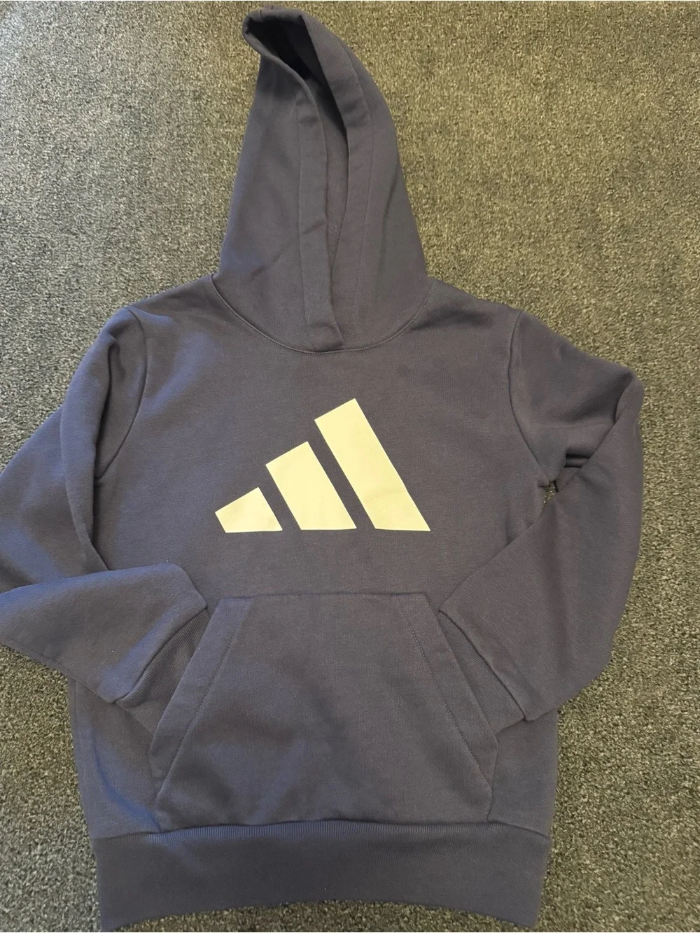 adidas Unisex Kids Navy Blue 2pc Fleece Tracksuit Hoodie Joggers Set Size Size 6